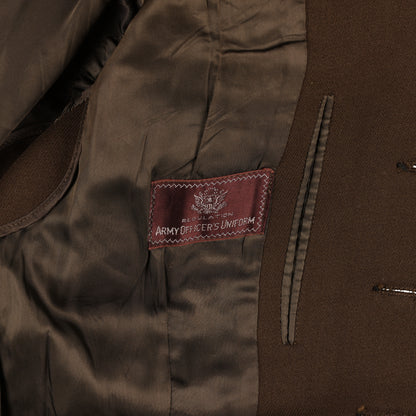 WWII U.S. Army Officer's Chocolate Wool Service Jacket by Phila. Q.M. Depot Named to "Wexler" Size 38R (1944)