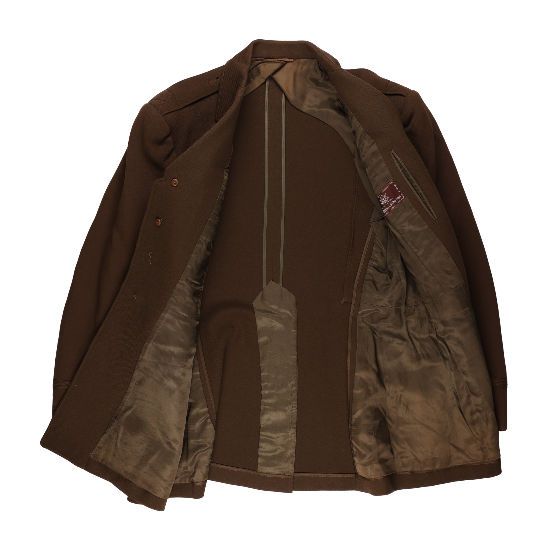 WWII U.S. Army Officer's Chocolate Wool Service Jacket by Phila. Q.M. Depot Named to "Wexler" Size 38R (1944)