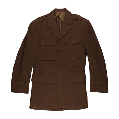 WWII U.S. Army Officer's Chocolate Wool Service Jacket by Phila. Q.M. Depot Named to "Wexler" Size 38R (1944)