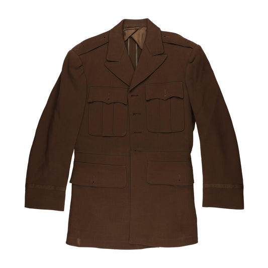 WWII U.S. Army Officer's Chocolate Wool Service Jacket by Phila. Q.M. Depot Named to "Wexler" Size 38R (1944)