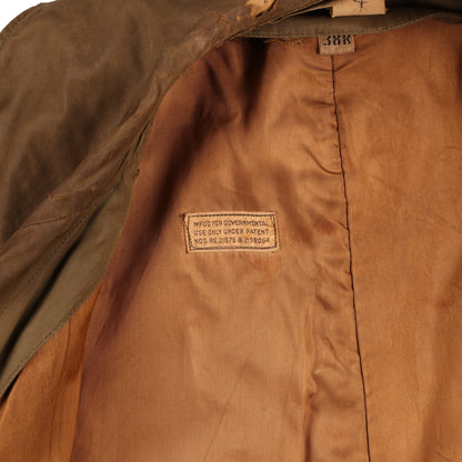 WWII U.S. Army Officer's Cotton Overcoat by Phila. Q.M. Depot Size 38R (1945)