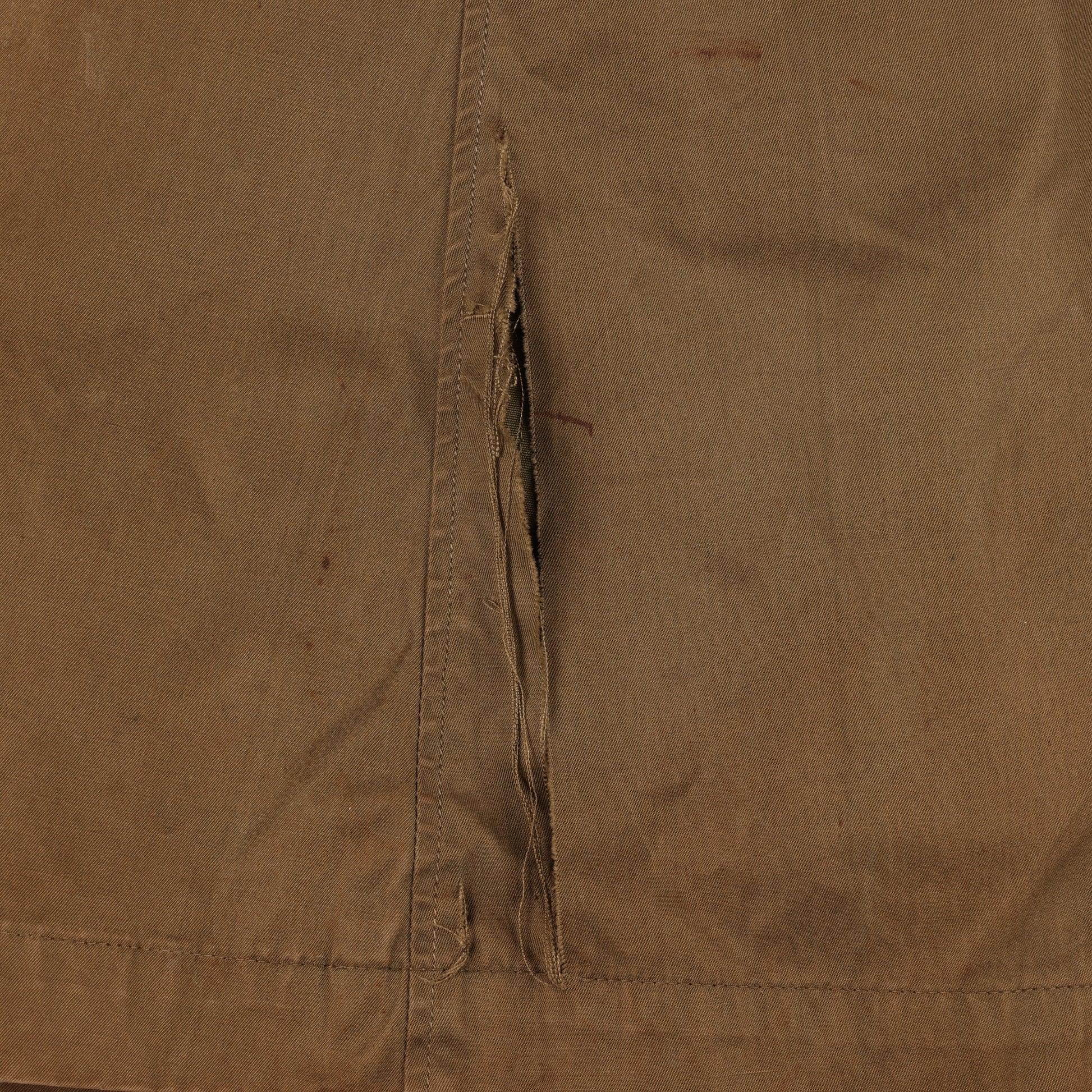 WWII U.S. Army Officer's Cotton Overcoat by Phila. Q.M. Depot Size 38R (1945)