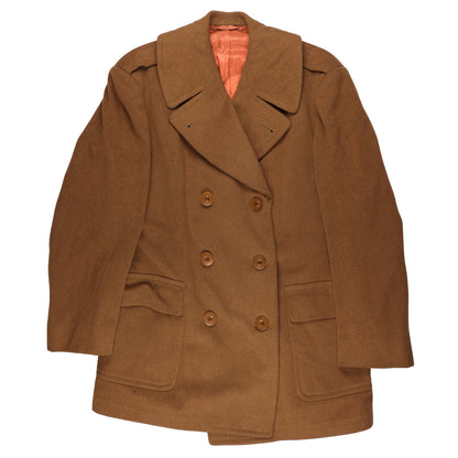 WWII U.S. Army Officer's Doeskin Wool Short Overcoat by Phila. Q.M. Depot Size 39R (1944)