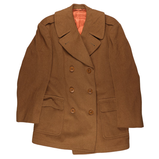 WWII U.S. Army Officer's Doeskin Wool Short Overcoat by Phila. Q.M. Depot Size 39R (1944)