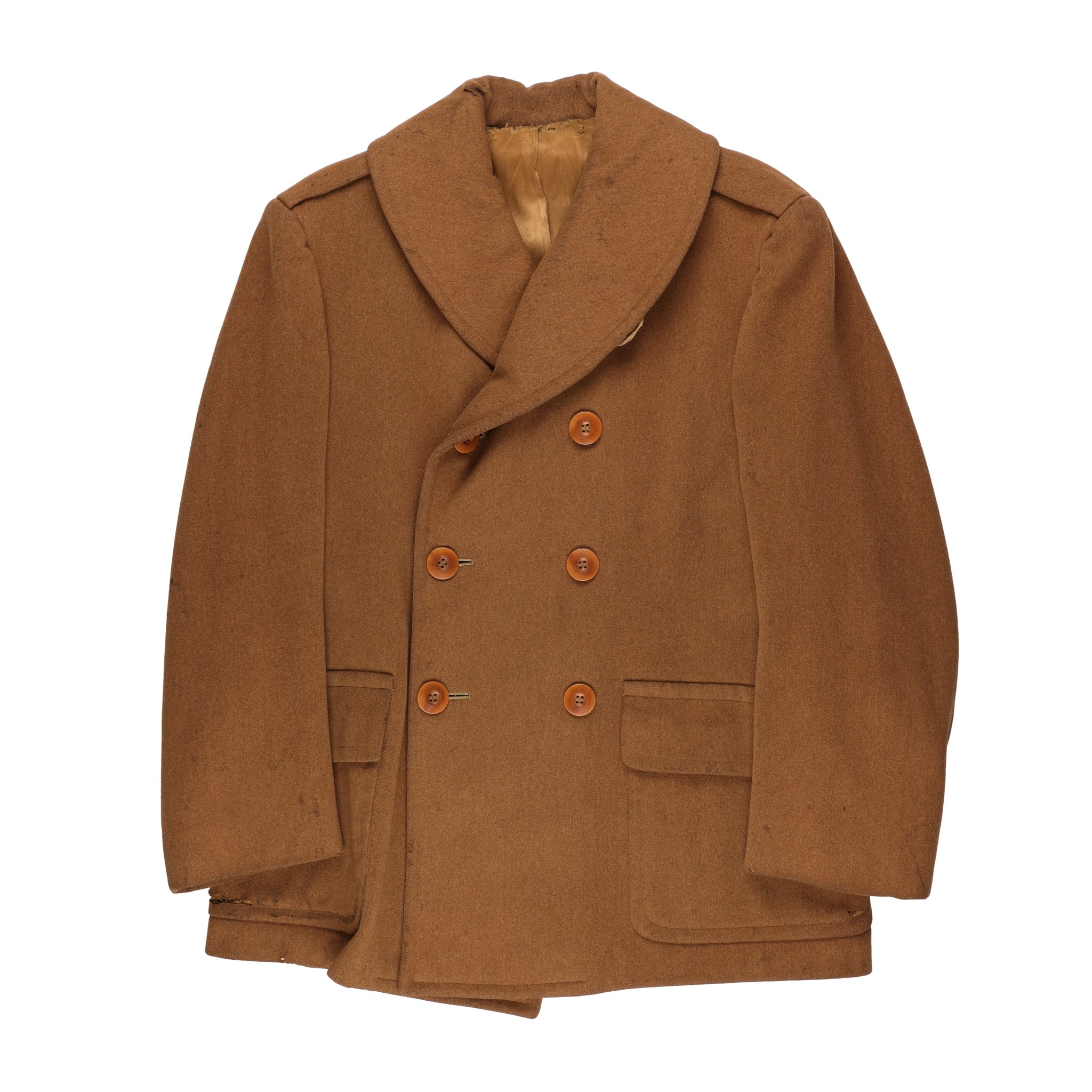 WWII U.S. Army Officer's Doeskin Wool Short Overcoat by Schloss
