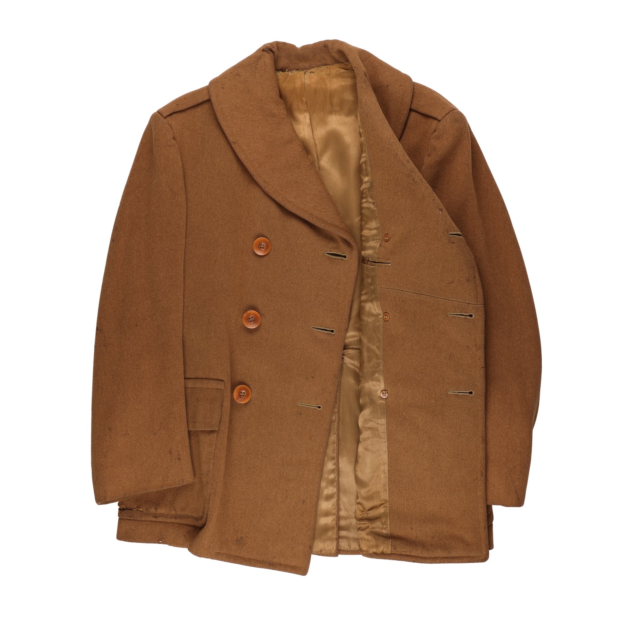 WWII U.S. Army Officer's Doeskin Wool Short Overcoat by Schloss