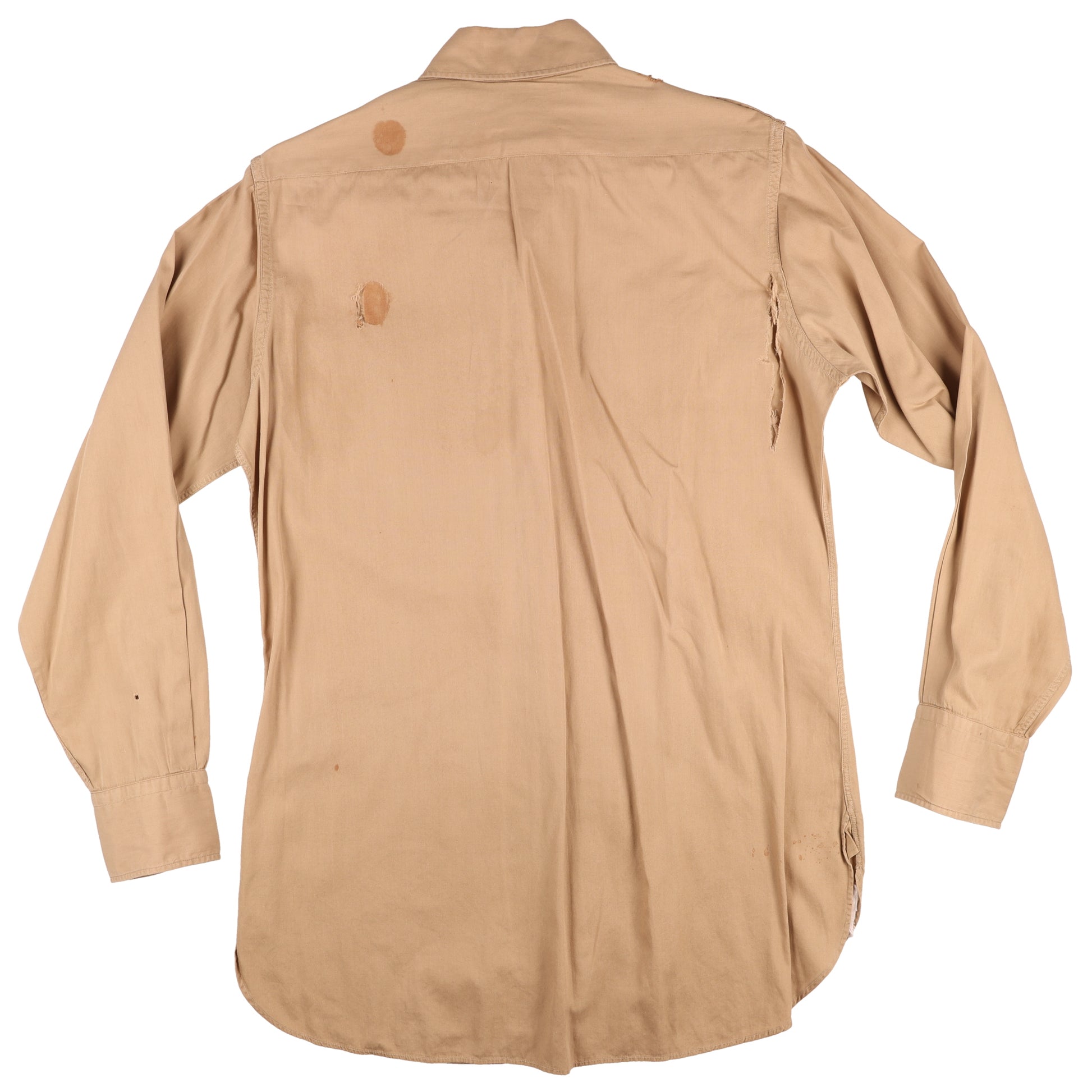 WWII U.S. Army Officer's Khaki Cotton Service Shirt