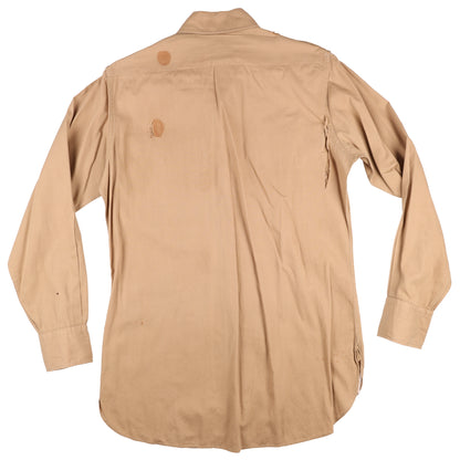 WWII U.S. Army Officer's Khaki Cotton Service Shirt