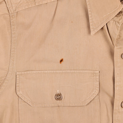 WWII U.S. Army Officer's Khaki Cotton Service Shirt