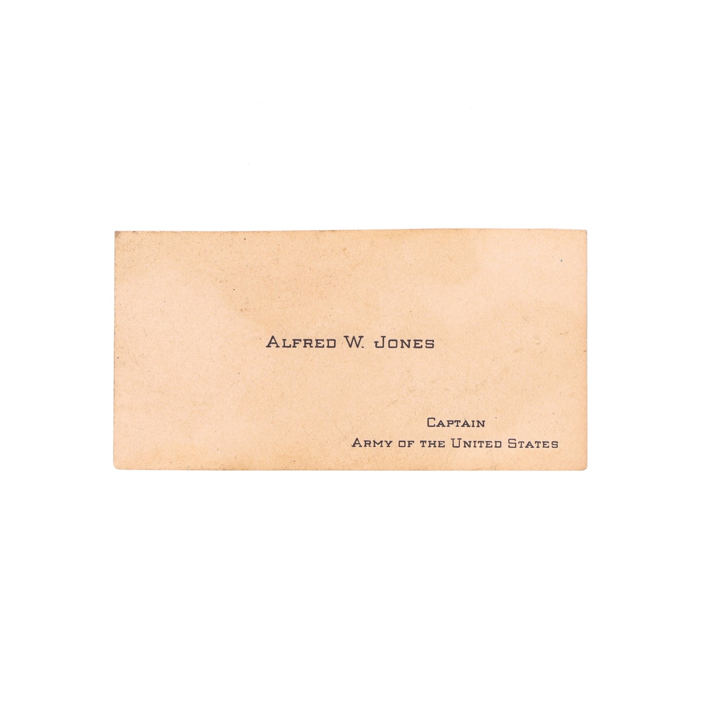 WWII U.S. Army Officer's Khaki Service Cap Identified to Capt. Alfred W. Jones (Size 6 3/4)