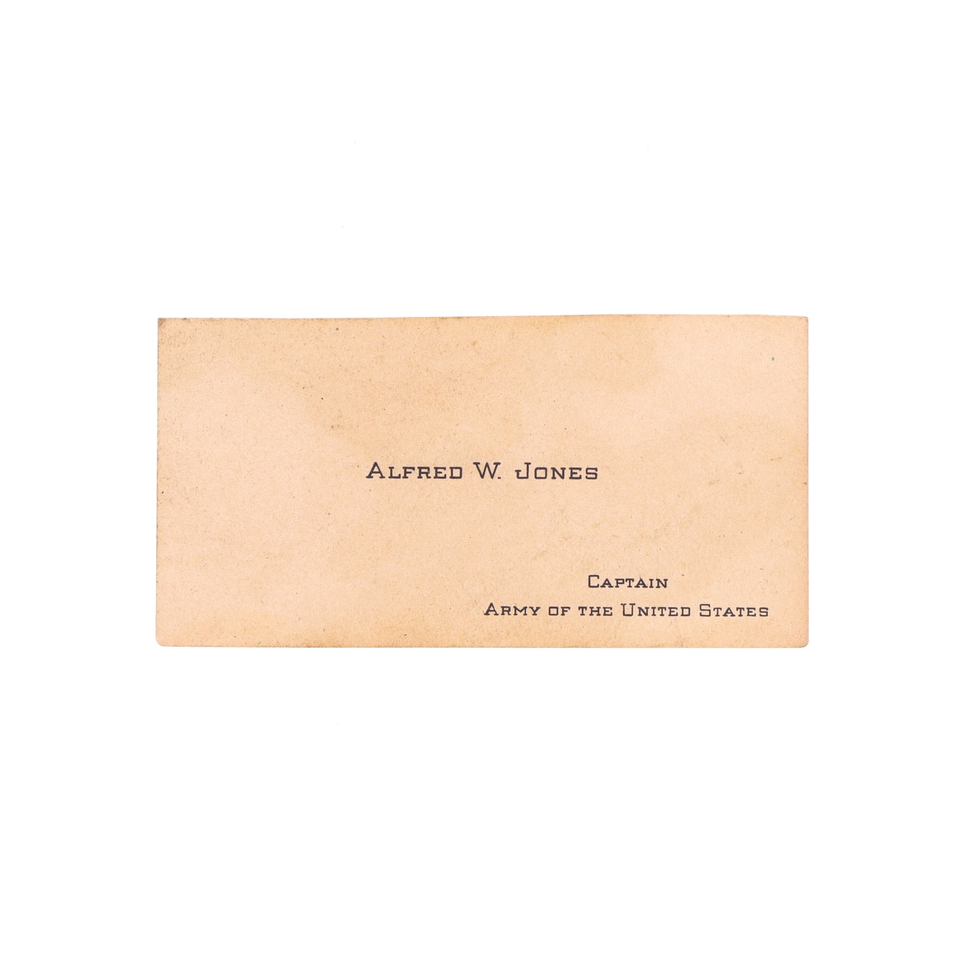 WWII U.S. Army Officer's Khaki Service Cap Identified to Capt. Alfred W. Jones (Size 6 3/4)