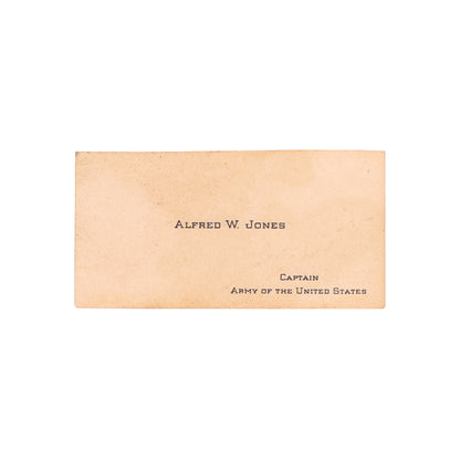WWII U.S. Army Officer's Khaki Service Cap Identified to Capt. Alfred W. Jones (Size 6 3/4)