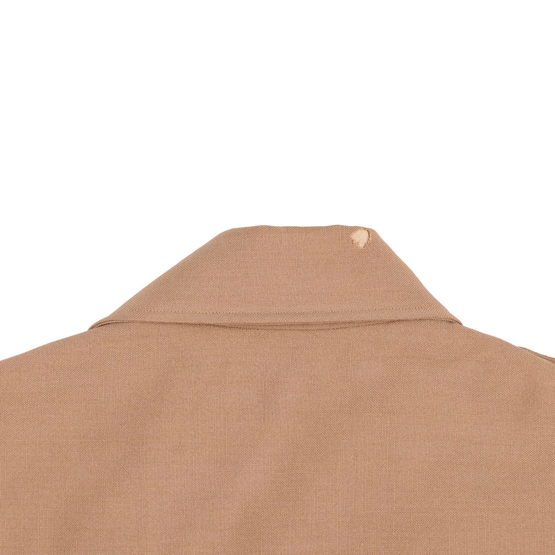 WWII U.S. Army Officer's Khaki Wool Service Shirt with Short Sleeves (Size 15 x 34)