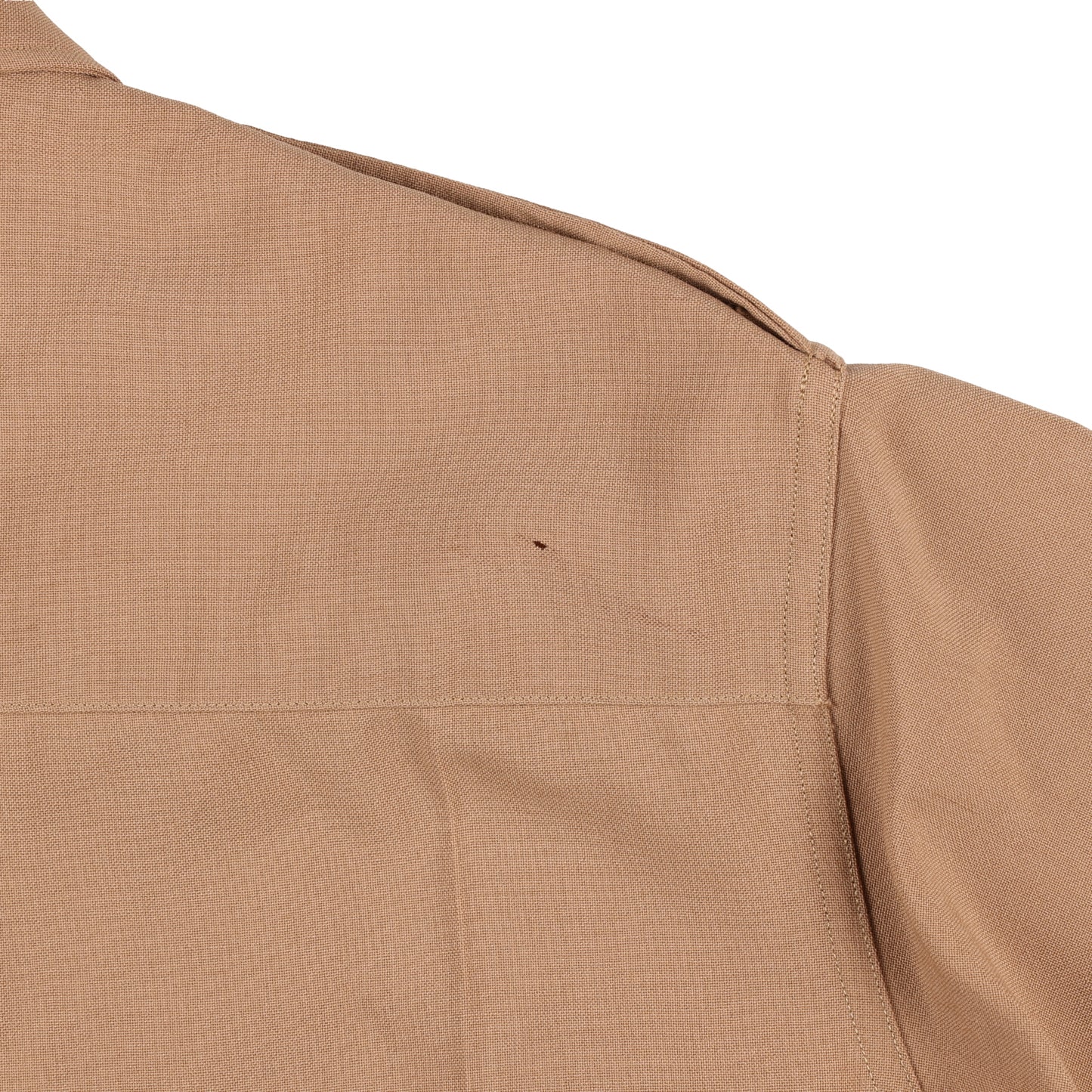 WWII U.S. Army Officer's Khaki Wool Service Shirt with Short Sleeves (Size 15 x 34)