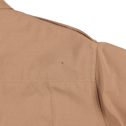 WWII U.S. Army Officer's Khaki Wool Service Shirt with Short Sleeves (Size 15 x 34)