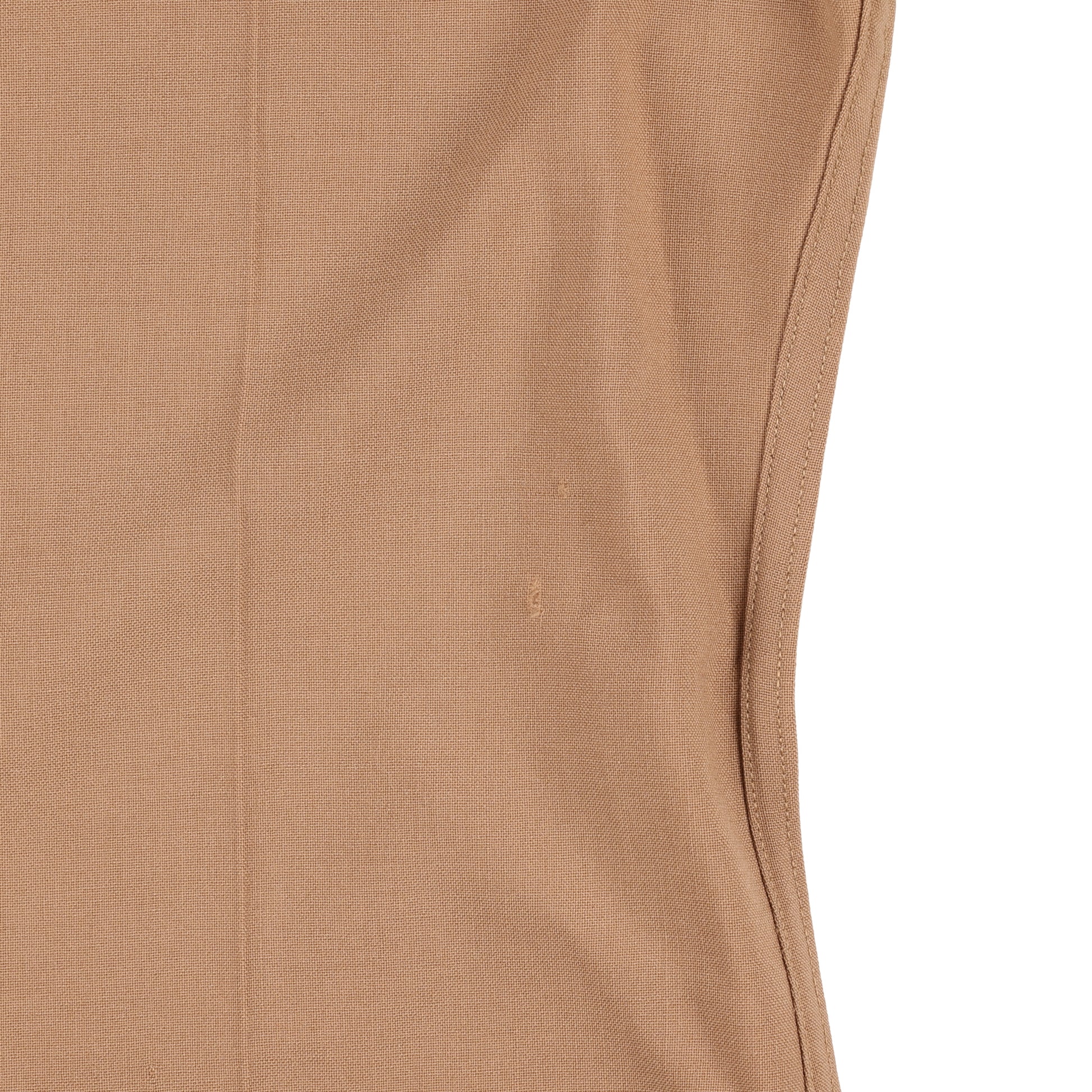 WWII U.S. Army Officer's Khaki Wool Service Shirt with Short Sleeves (Size 15 x 34)