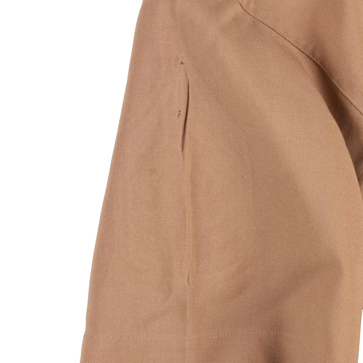 WWII U.S. Army Officer's Khaki Wool Service Shirt with Short Sleeves (Size 15 x 34)