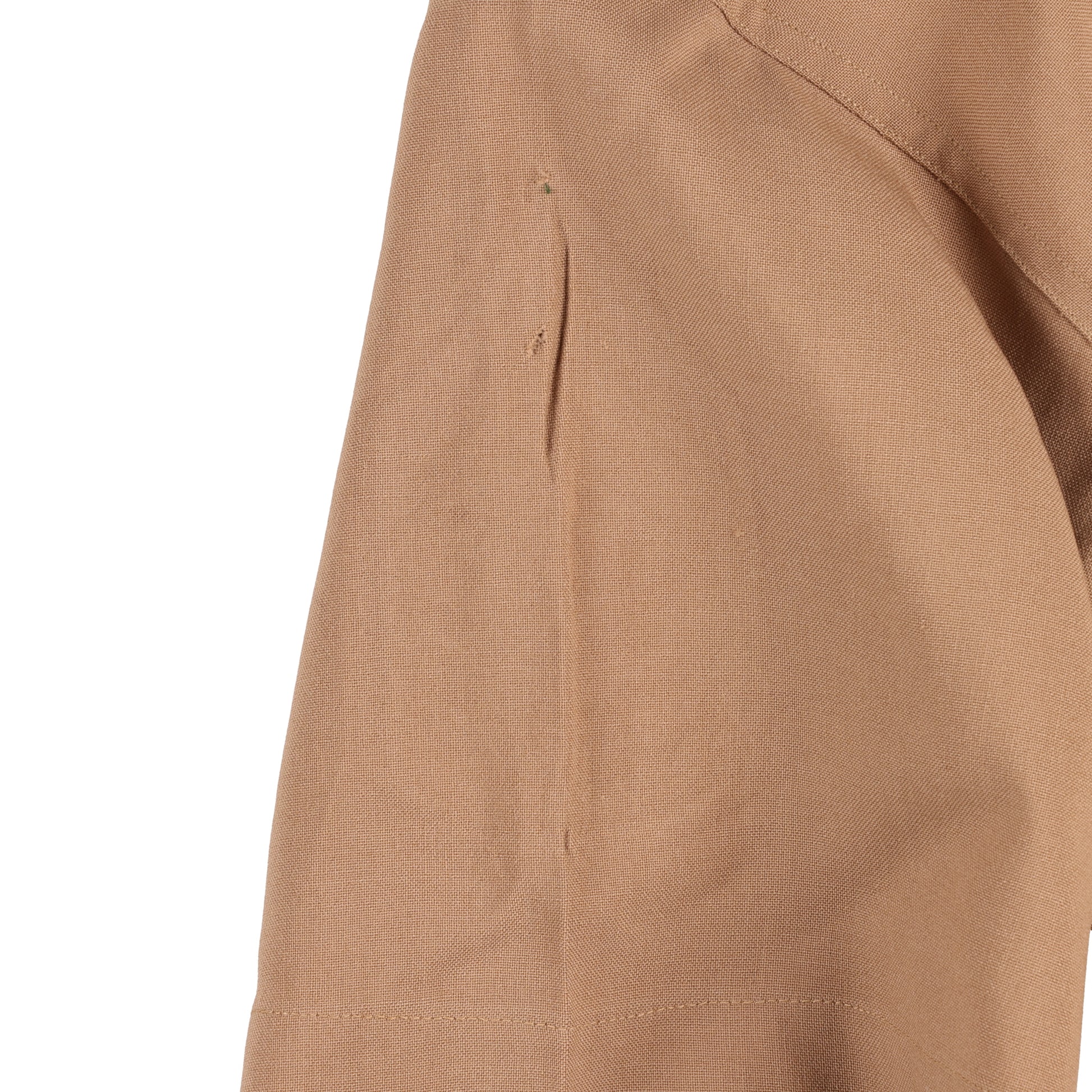 WWII U.S. Army Officer's Khaki Wool Service Shirt with Short Sleeves (Size 15 x 34)