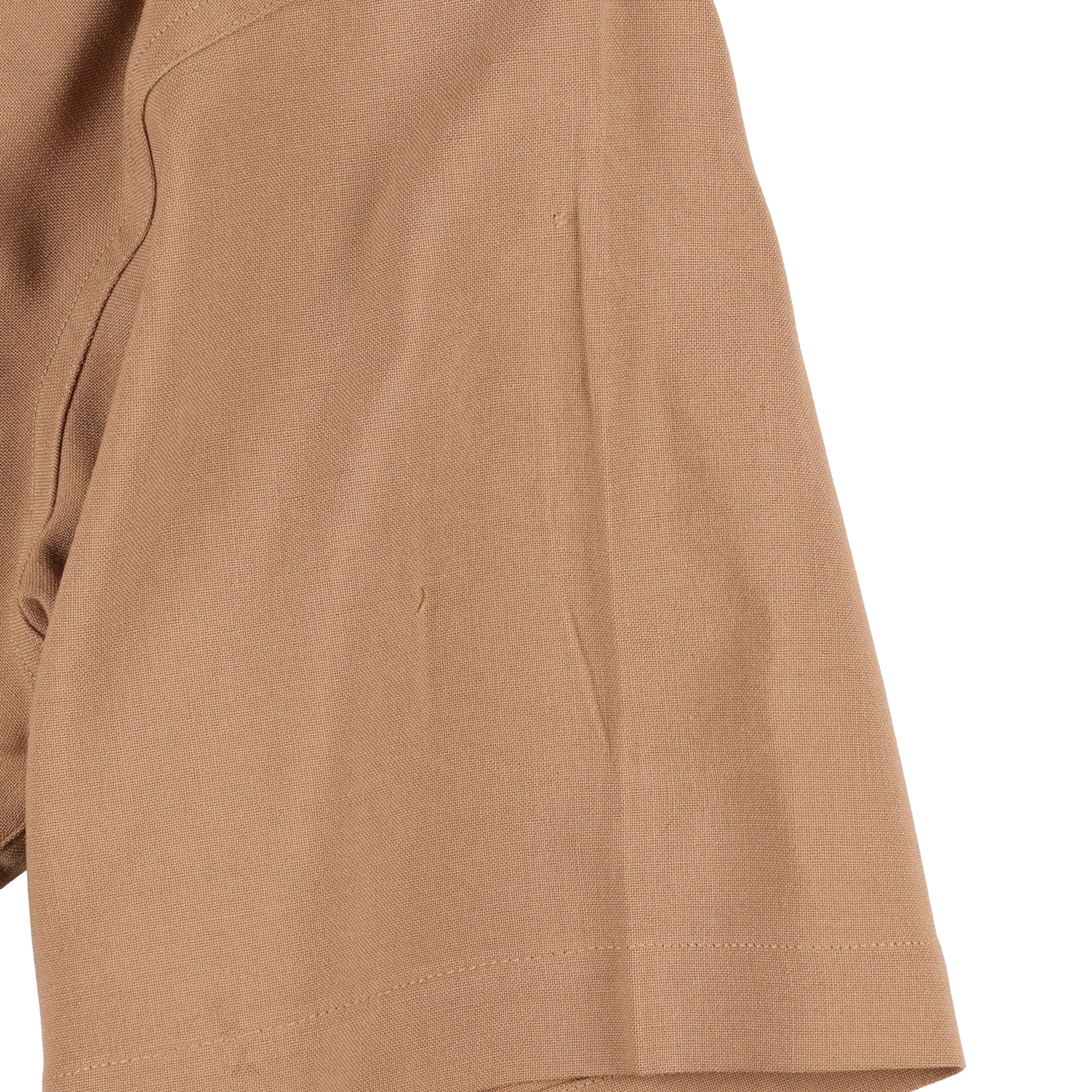 WWII U.S. Army Officer's Khaki Wool Service Shirt with Short Sleeves (Size 15 x 34)