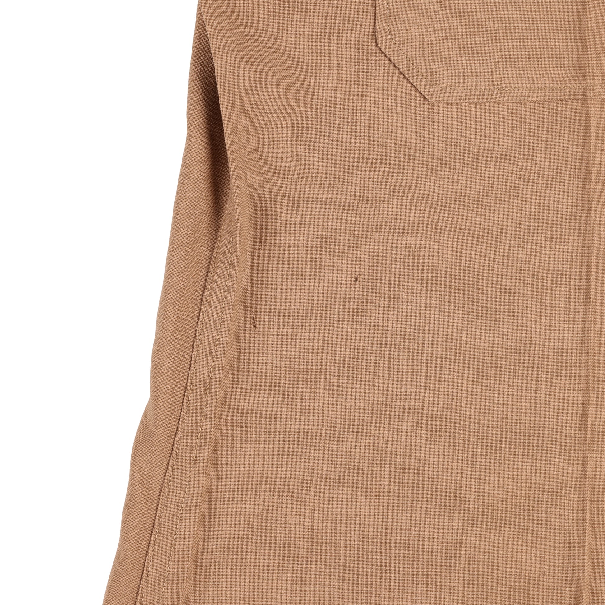 WWII U.S. Army Officer's Khaki Wool Service Shirt with Short Sleeves (Size 15 x 34)