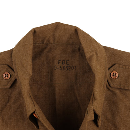 WWII U.S. Army Officer's M37 Wool Service Shirt by C. F. Hathaway Co. Identified to Capt. Frank B. Edwards (1942)