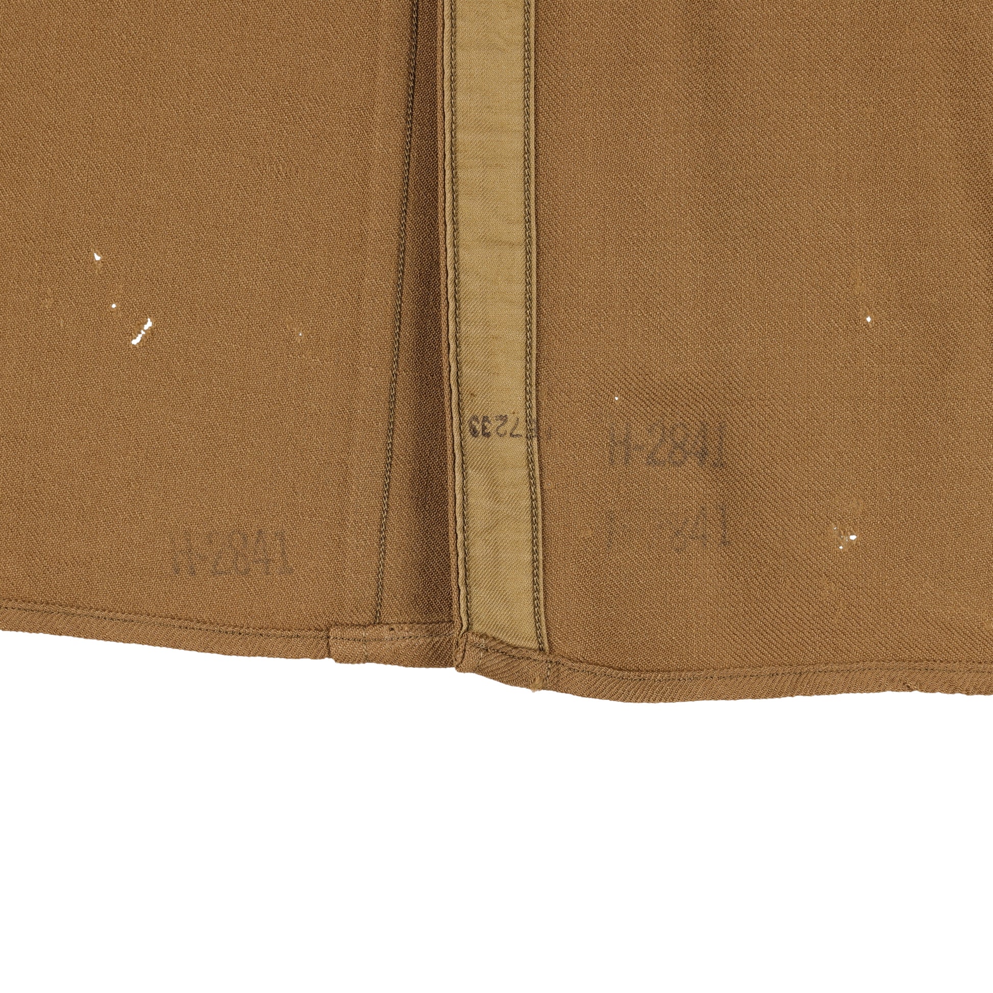 WWII U.S. Army Officer's M37 Wool Service Shirt Marked with Laundry Number