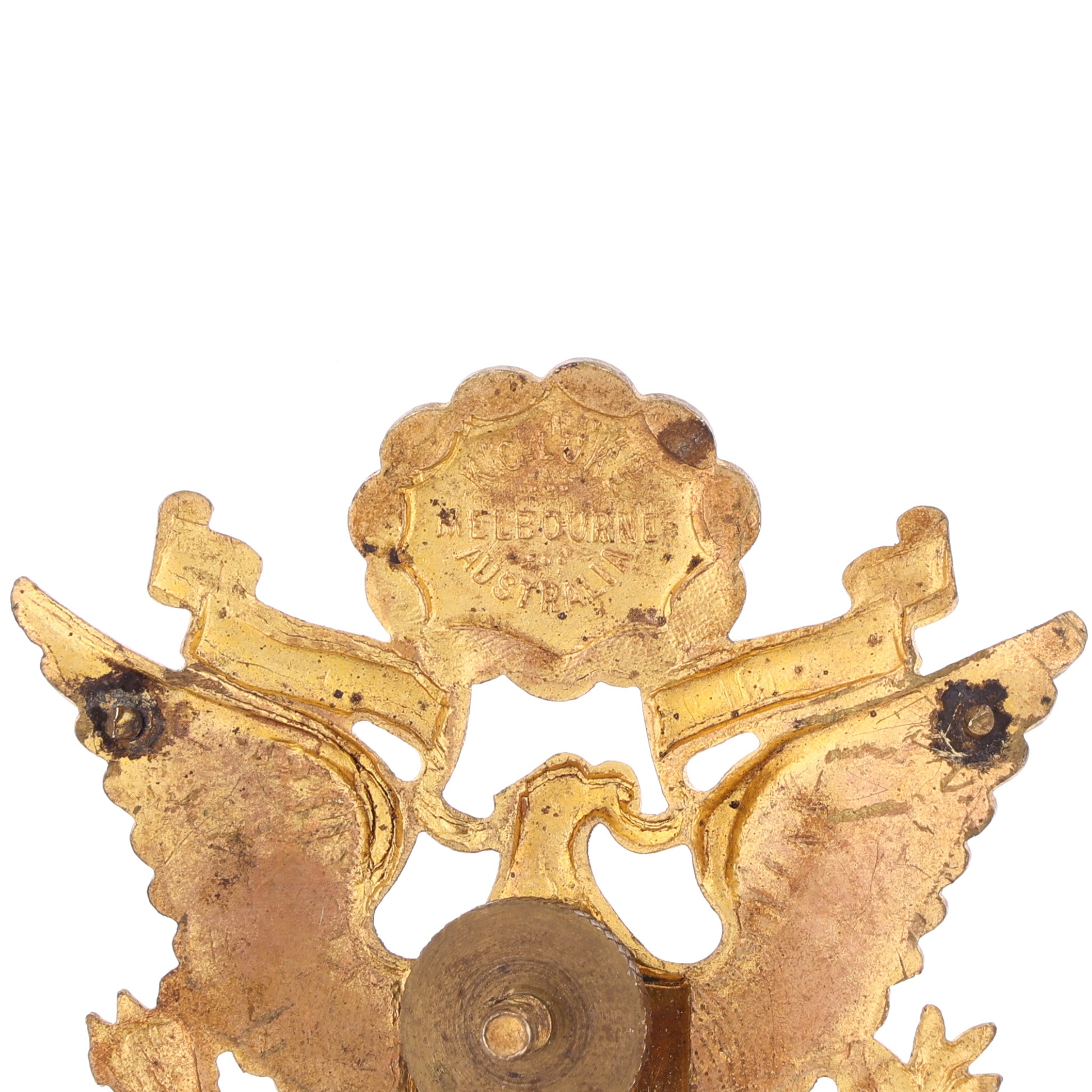 WWII U.S. Army Officer's Oversized Service Cap Device by K. G. Luke