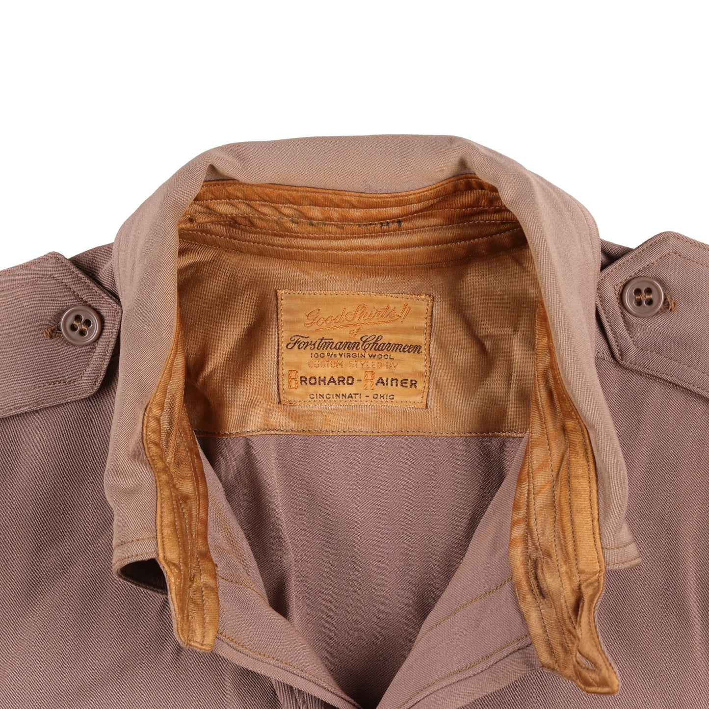 WWII U.S. Army Officer's Pink Wool Service Shirt by Forstmann Charmeen