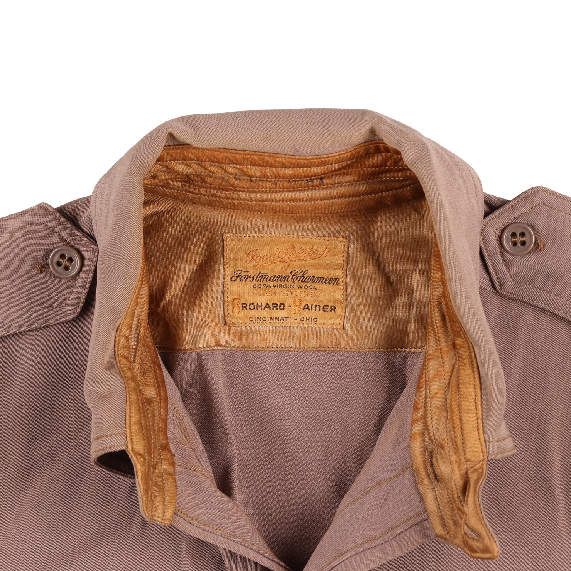 WWII U.S. Army Officer's Pink Wool Service Shirt by Forstmann Charmeen