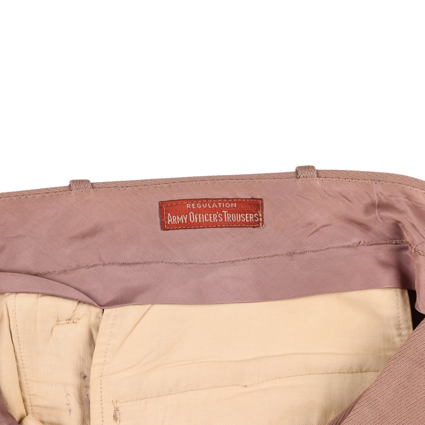 WWII U.S. Army Officer's Pink Wool Service Trousers by Phila. Q. M. Depot Named to "Bohle" Waist Size 29 Regular (1942)