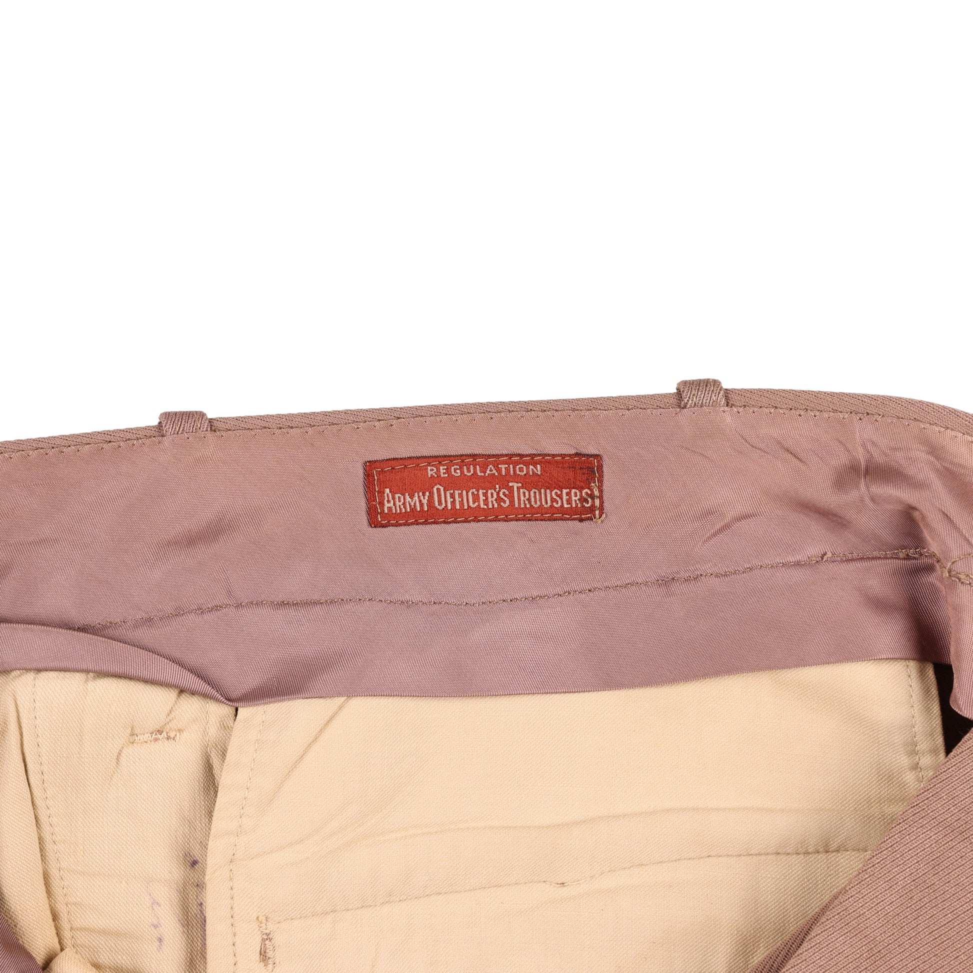 WWII U.S. Army Officer's Pink Wool Service Trousers by Phila. Q. M. Depot Named to "Bohle" Waist Size 29 Regular (1942)