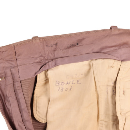 WWII U.S. Army Officer's Pink Wool Service Trousers by Phila. Q. M. Depot Named to "Bohle" Waist Size 29 Regular (1942)