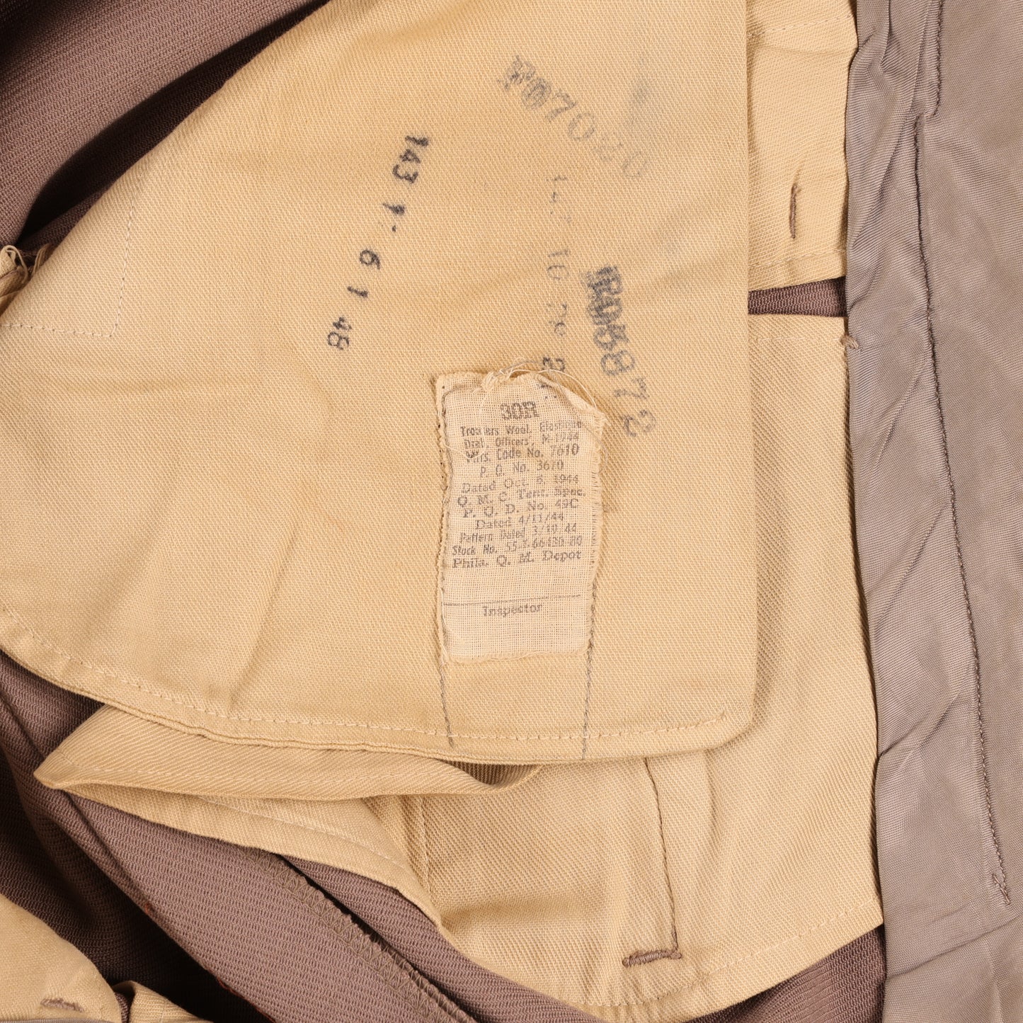 WWII U.S. Army Officer's Pink Wool Service Trousers by Phila. Q. M. Depot Waist Size 30 Regular (1944)