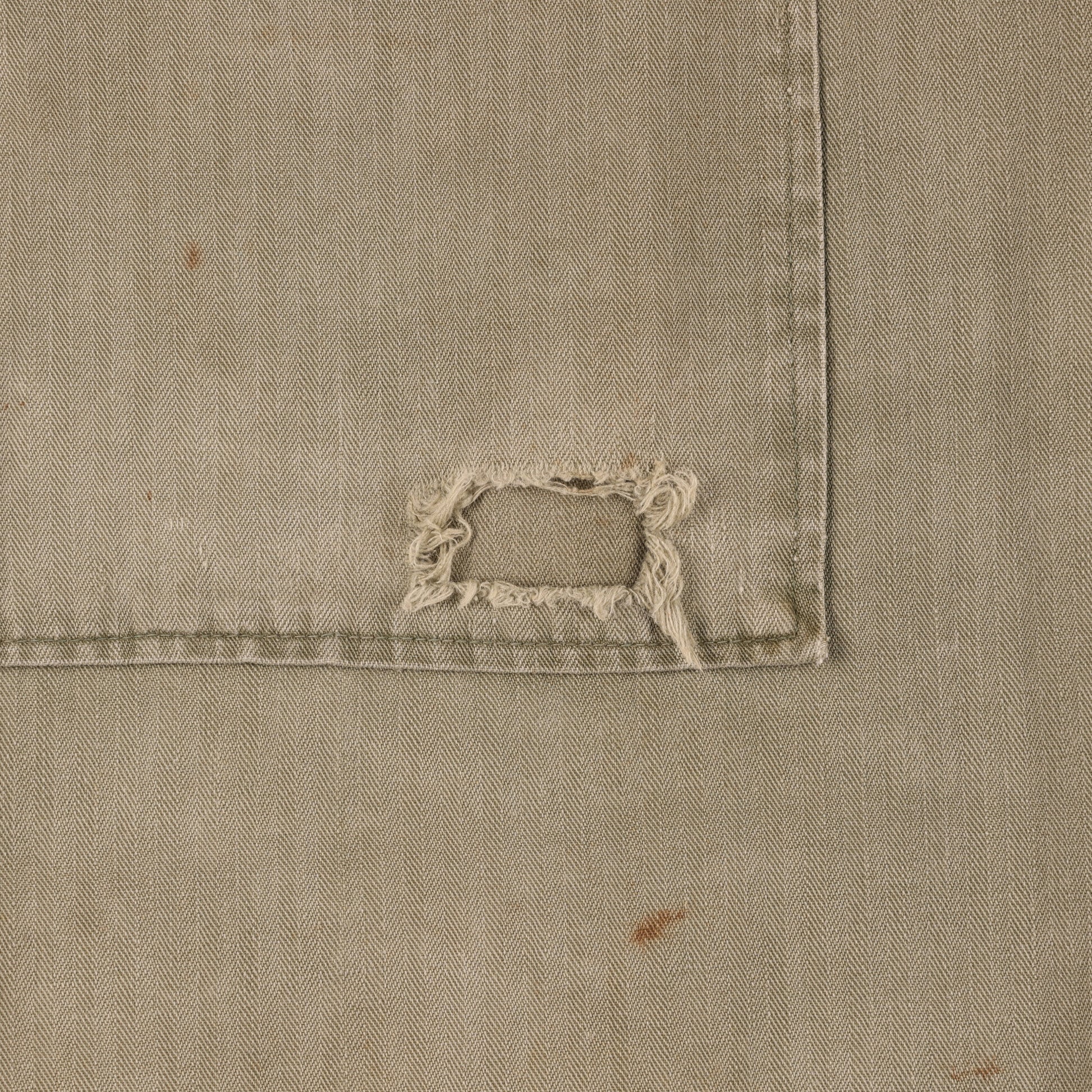 WWII U.S. Army Second Pattern HBT Coveralls with Gas Flap (Size 36R)