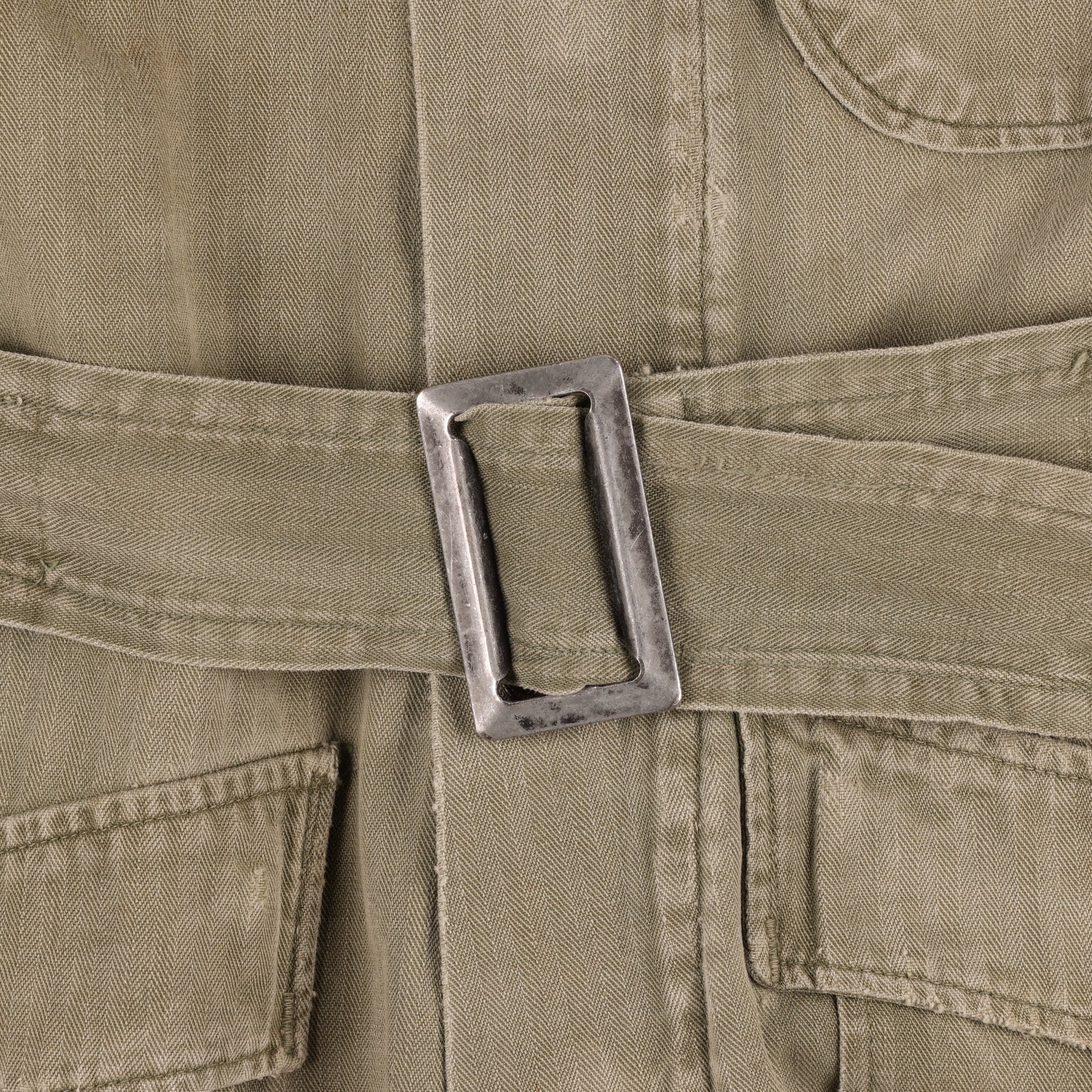 WWII U.S. Army Second Pattern HBT Coveralls with Gas Flap (Size 36R)