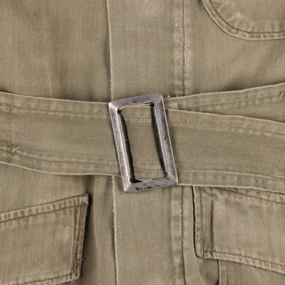 WWII U.S. Army Second Pattern HBT Coveralls with Gas Flap (Size 36R)