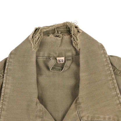 WWII U.S. Army Second Pattern HBT Coveralls with Gas Flap (Size 36R)