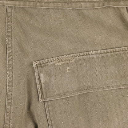 WWII U.S. Army Second Pattern HBT Coveralls with Gas Flap (Size 36R)