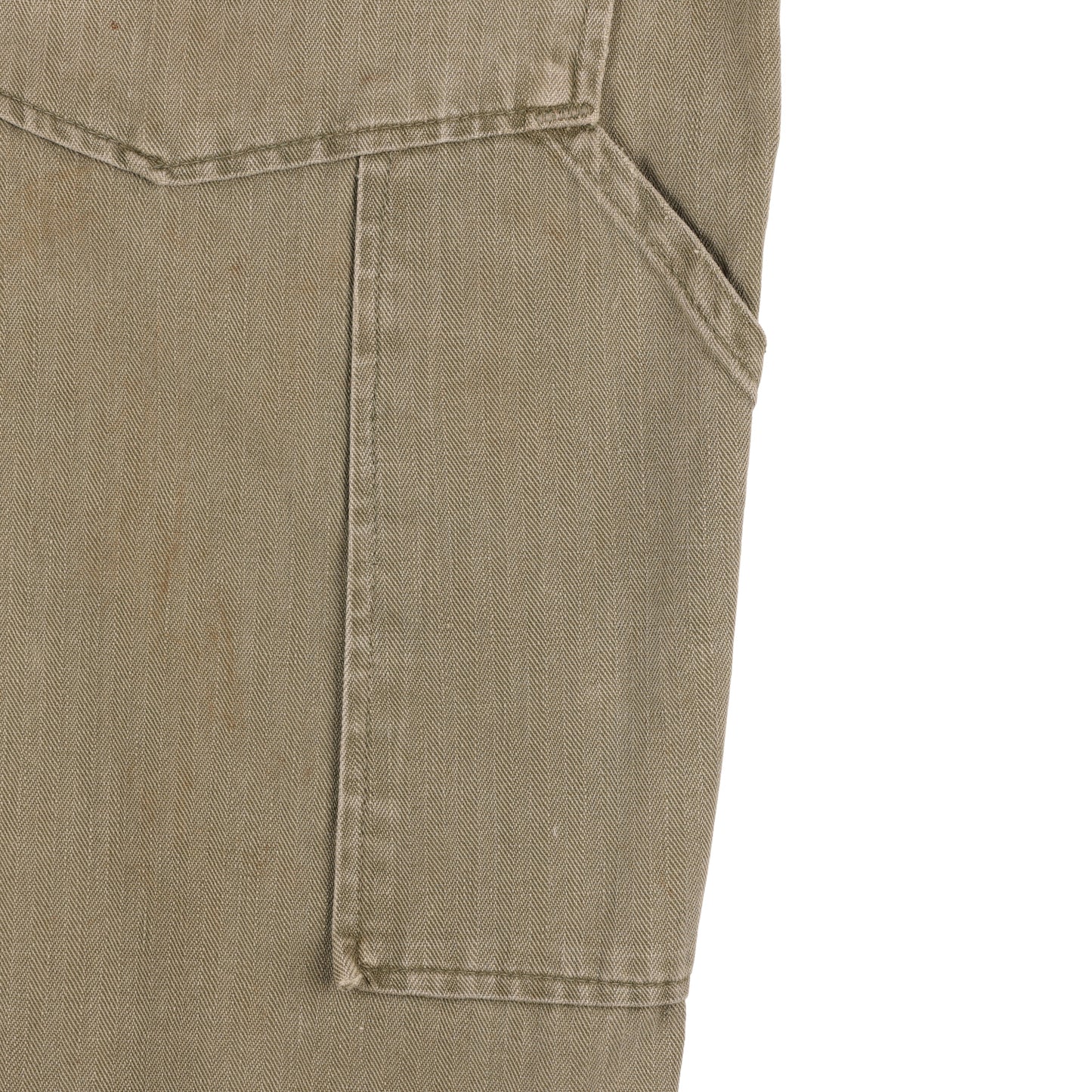 WWII U.S. Army Second Pattern HBT Coveralls with Gas Flap (Size 36R)