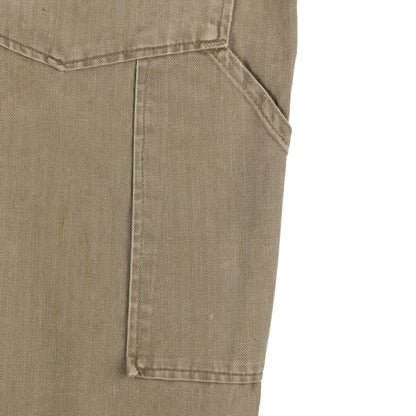 WWII U.S. Army Second Pattern HBT Coveralls with Gas Flap (Size 36R)