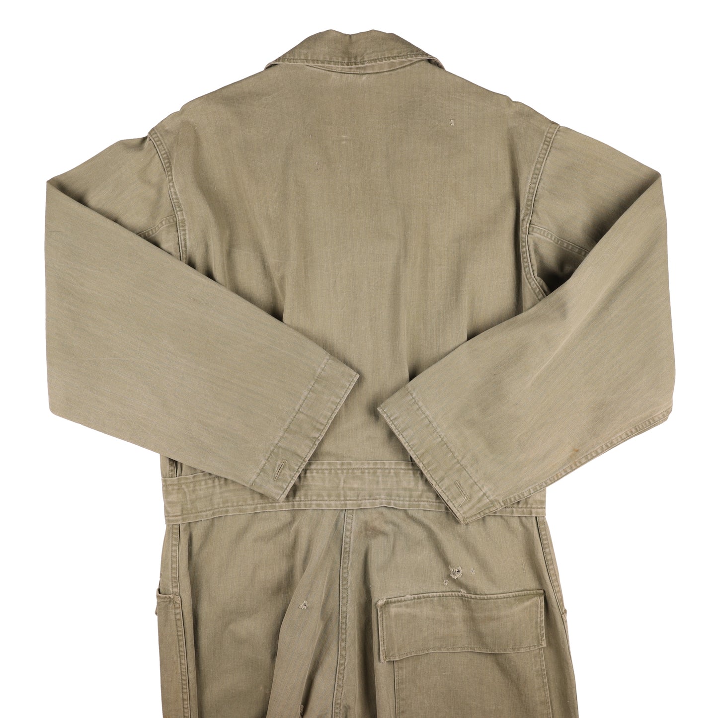 WWII U.S. Army Second Pattern HBT Coveralls with Gas Flap (Size 40R)
