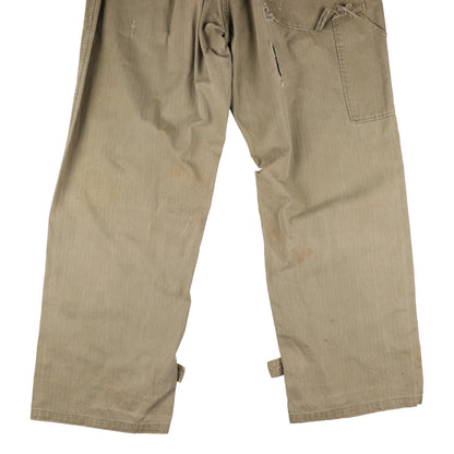 WWII U.S. Army Second Pattern HBT Coveralls with Gas Flap (Size 40R)