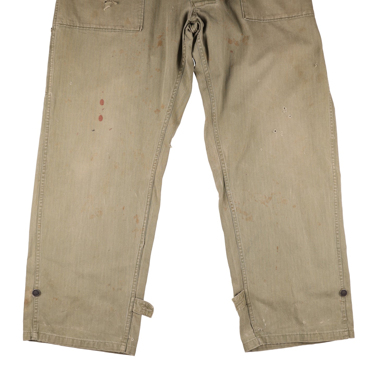 WWII U.S. Army Second Pattern HBT Coveralls with Gas Flap (Size 40R)