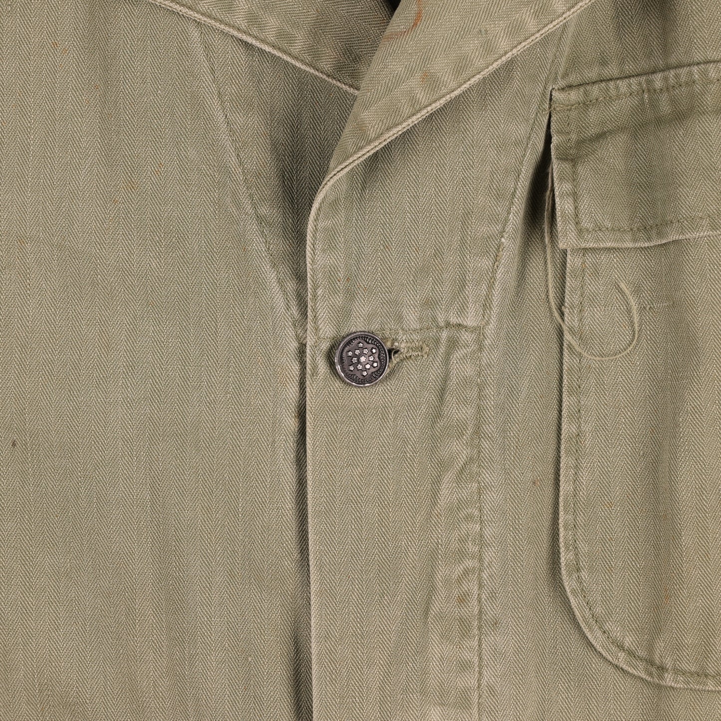 WWII U.S. Army Second Pattern HBT Coveralls with Gas Flap (Size 40R)