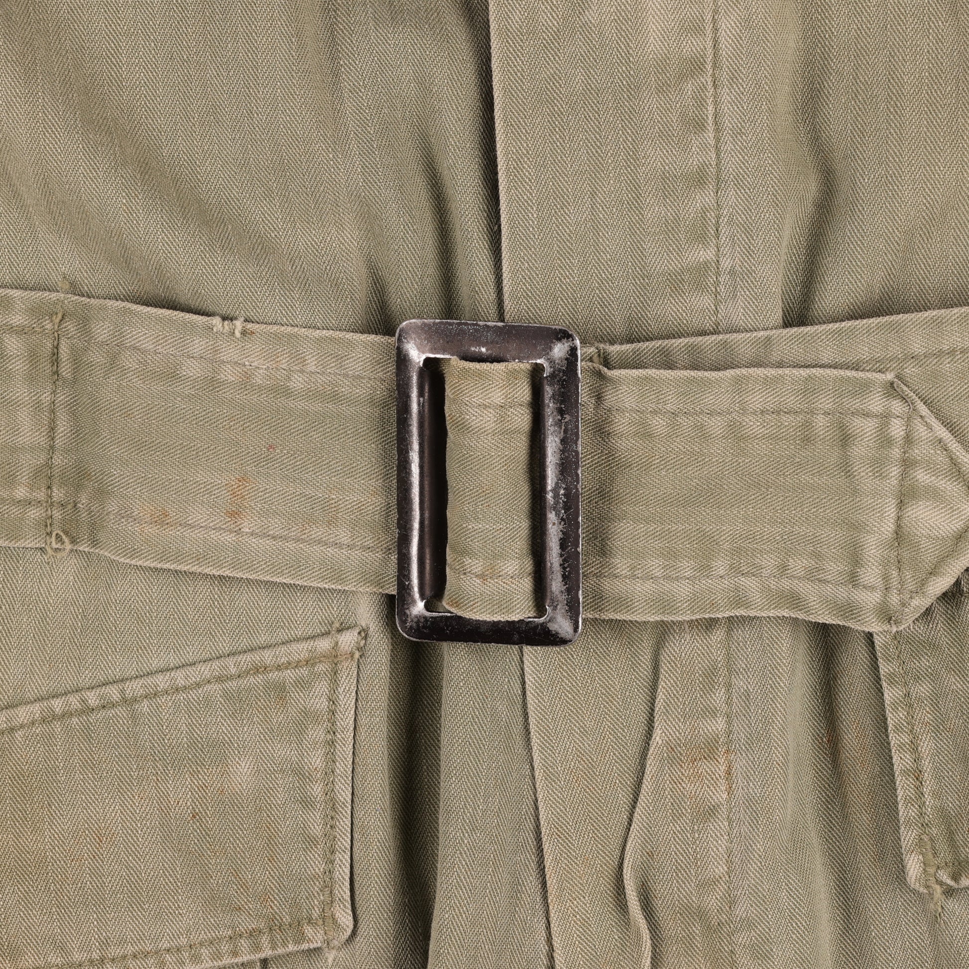 WWII U.S. Army Second Pattern HBT Coveralls with Gas Flap (Size 40R)