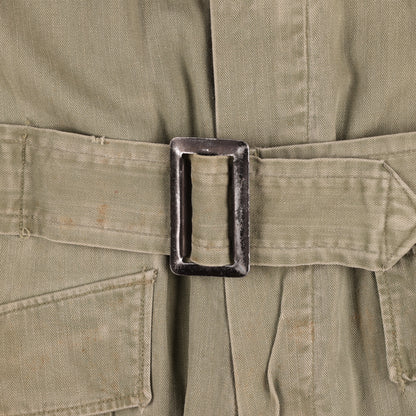 WWII U.S. Army Second Pattern HBT Coveralls with Gas Flap (Size 40R)