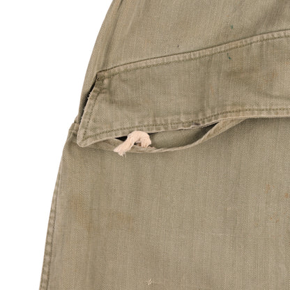 WWII U.S. Army Second Pattern HBT Coveralls with Gas Flap (Size 40R)