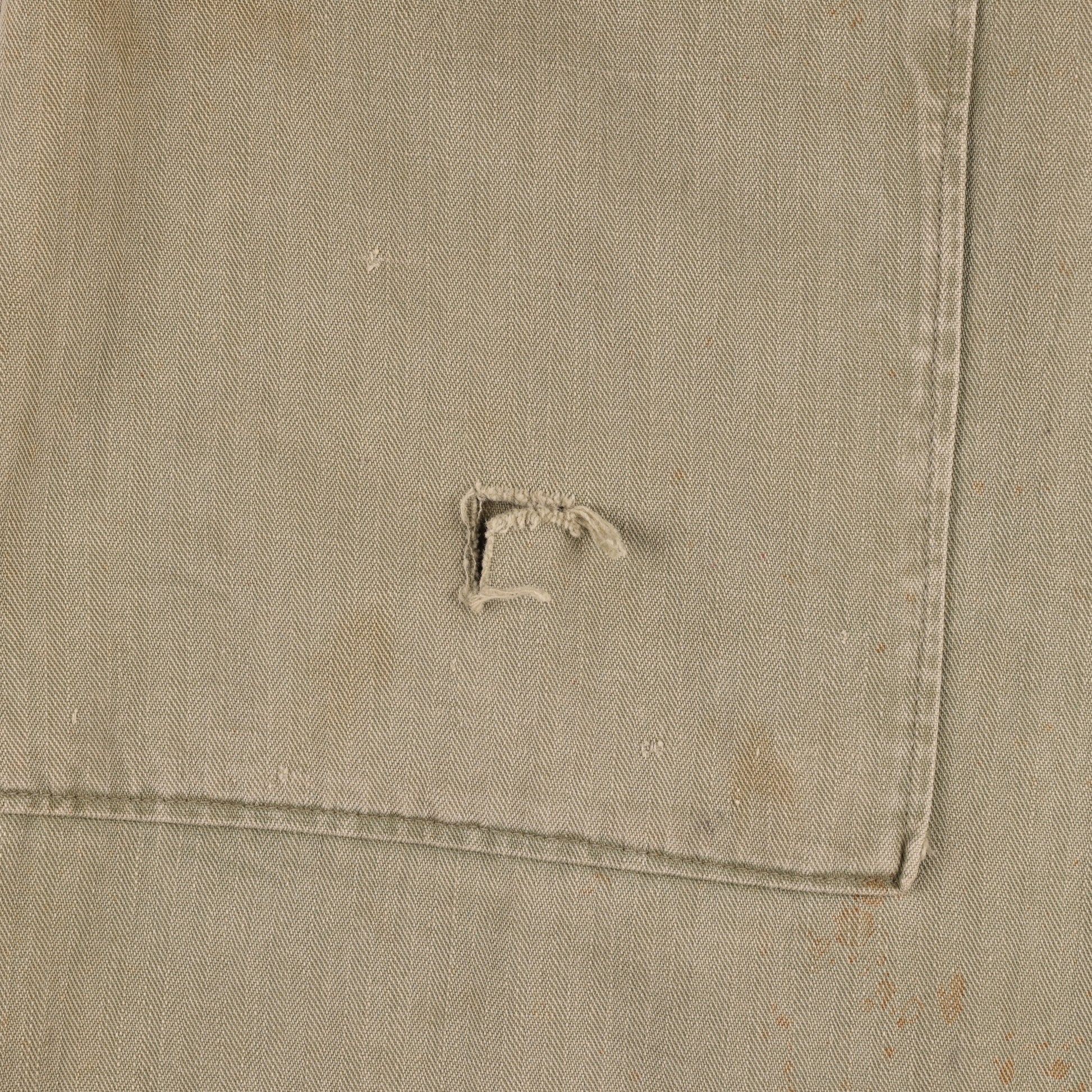 WWII U.S. Army Second Pattern HBT Coveralls with Gas Flap (Size 40R)