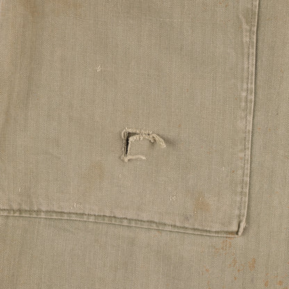 WWII U.S. Army Second Pattern HBT Coveralls with Gas Flap (Size 40R)