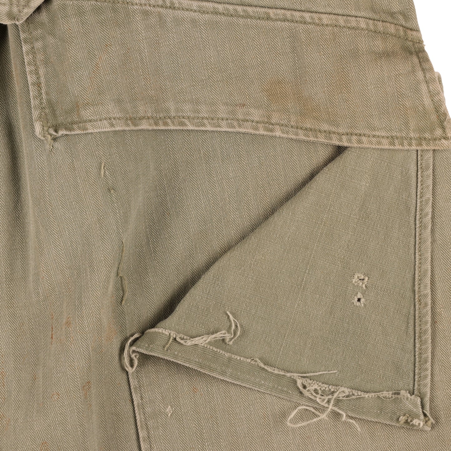 WWII U.S. Army Second Pattern HBT Coveralls with Gas Flap (Size 40R)